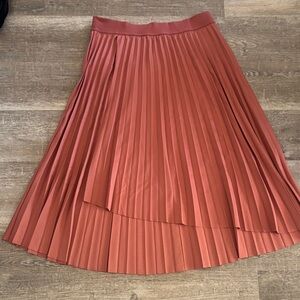 DR2 XL autumn brown pleated long skirt